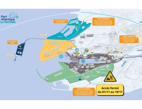 accès champlain fermé