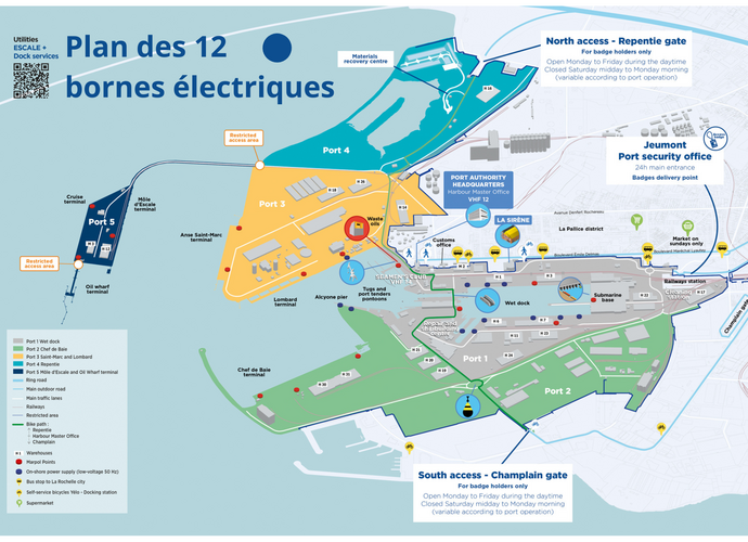 Plan des points de livraison electrique